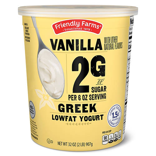 Friendly Farms Low Sugar Vanilla Greek Yogurt, 32 oz